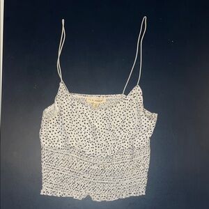 PacSun White Smocked Spaghetti Strap Camisole
